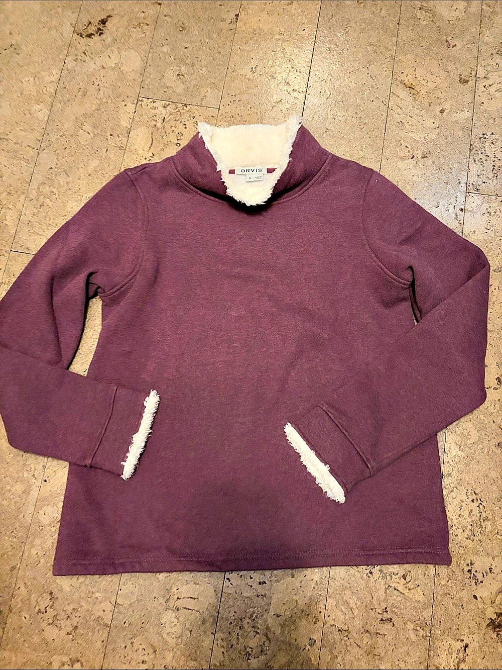 Orvis Sherpa Collar Pullover Size Small